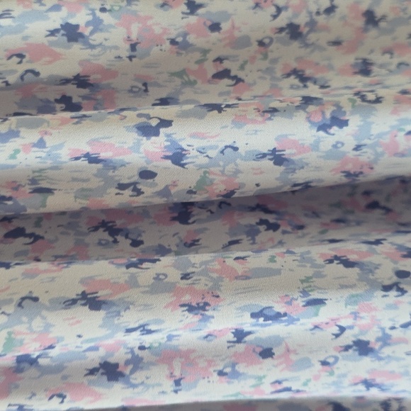 HEARTLOOM | Smocked Dress Tiered Skirt Floral Blue Spaghetti Straps Sz L - Picture 5 of 6